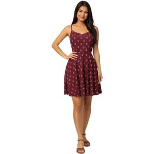 Old Navy Red Pleated Sundress Sleeveless. Size M.